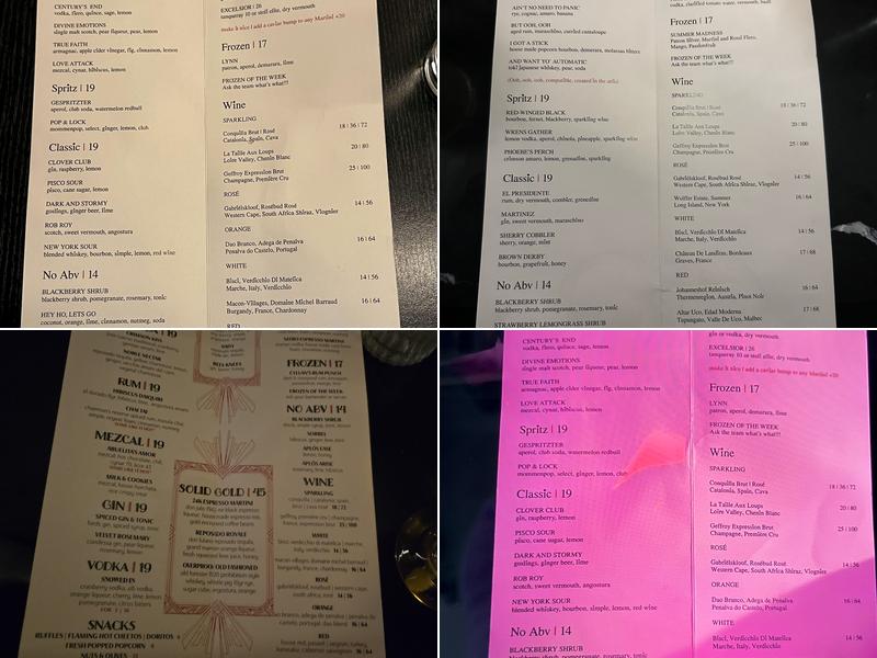 NOTHING REALLY MATTERS Menu