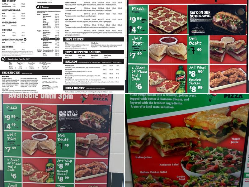 Jet's Pizza Menu