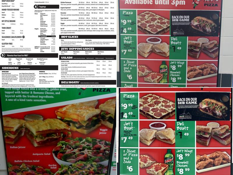 Jet's Pizza Menu