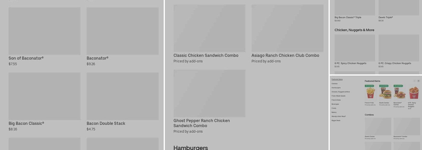 Wendy's Menu