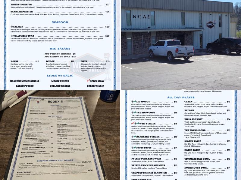 Woody's Bar & Grill Menu
