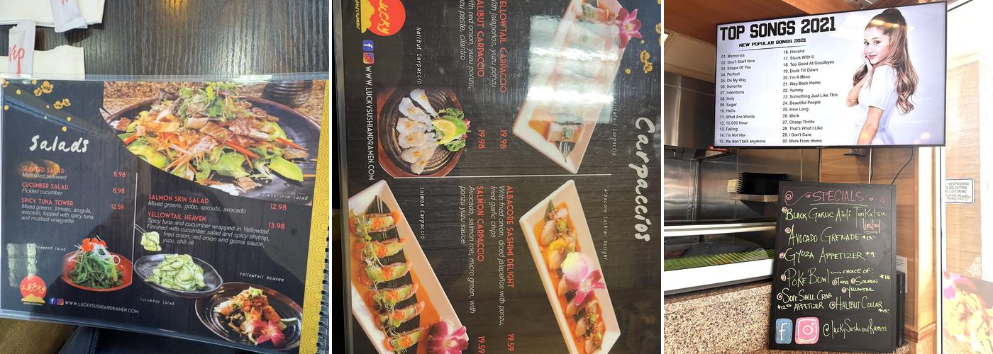 Lucky Sushi & Ramen Menu