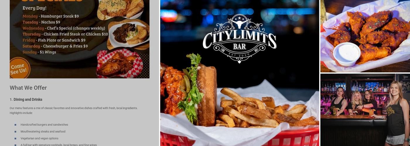 City Limits Menu