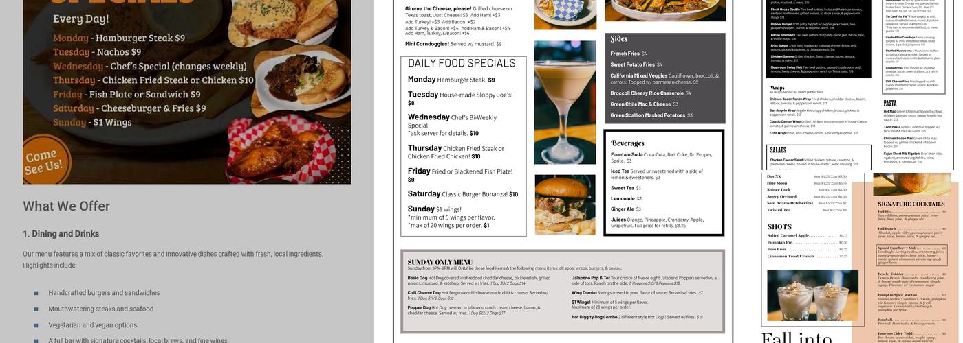 City Limits Menu