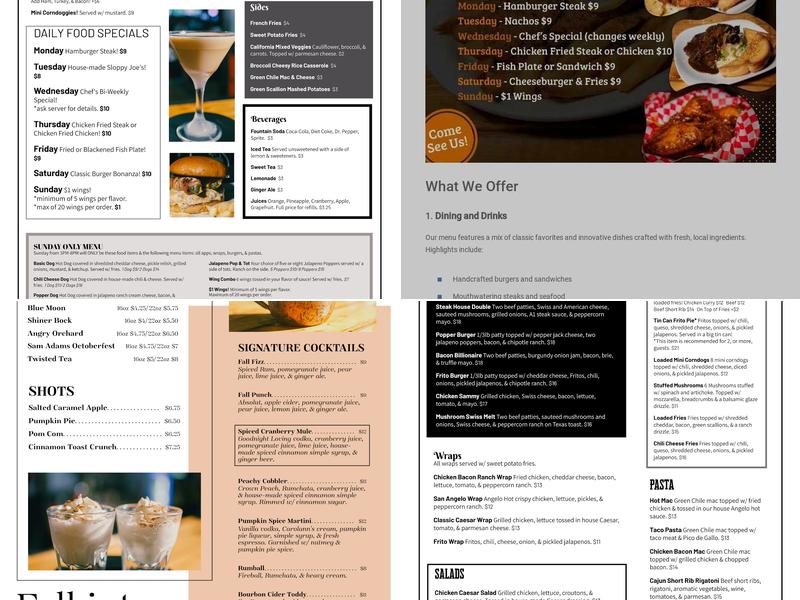 City Limits Menu