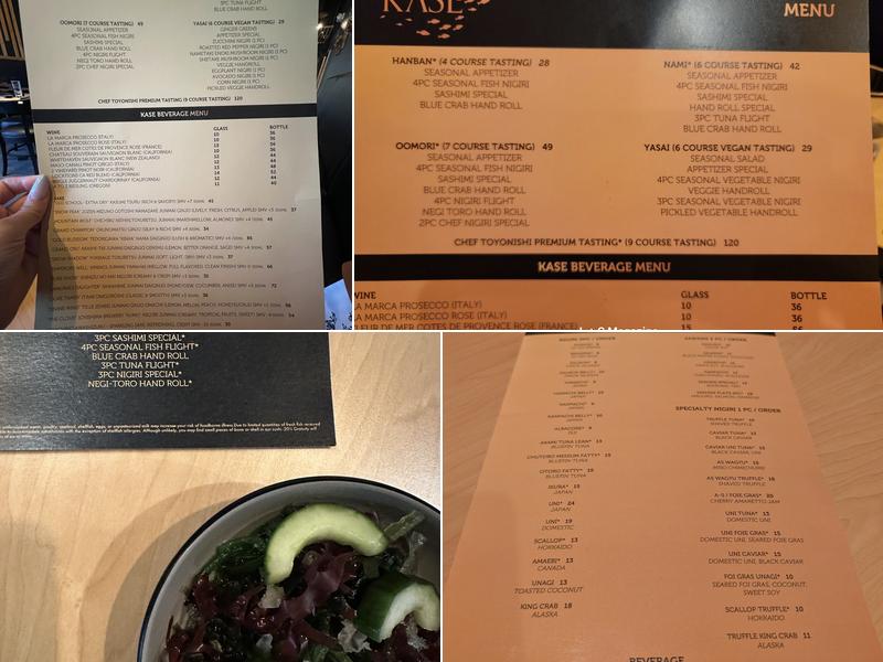 Kase Sake & Sushi Menu