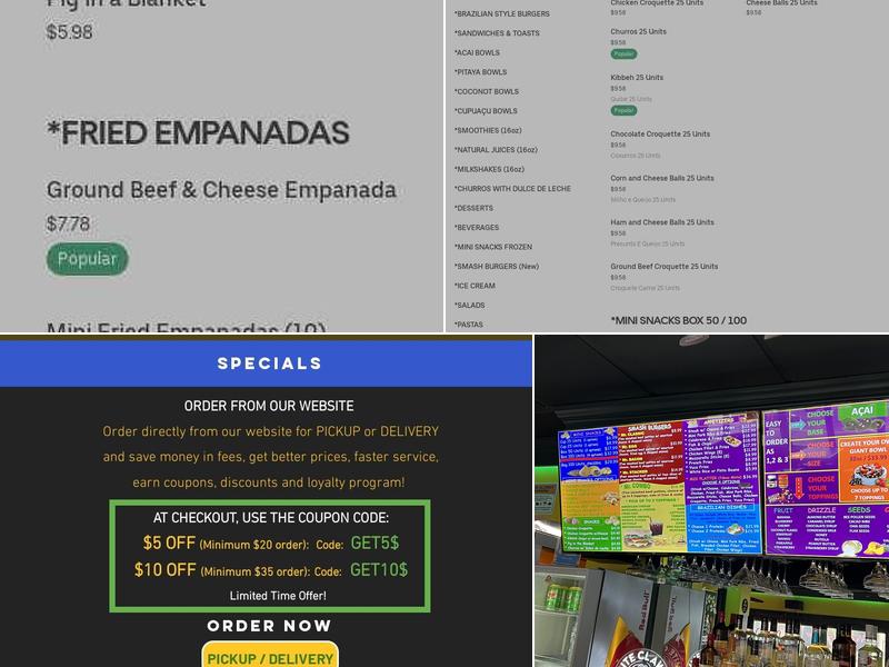 Salgabom Snacks Menu