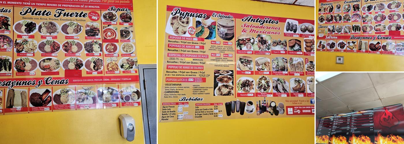 Los Pollos Sabrosos Menu