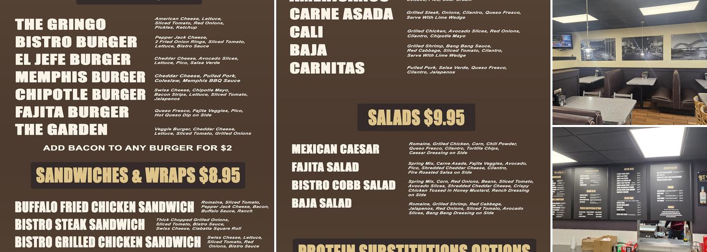 BT Bistro Menu