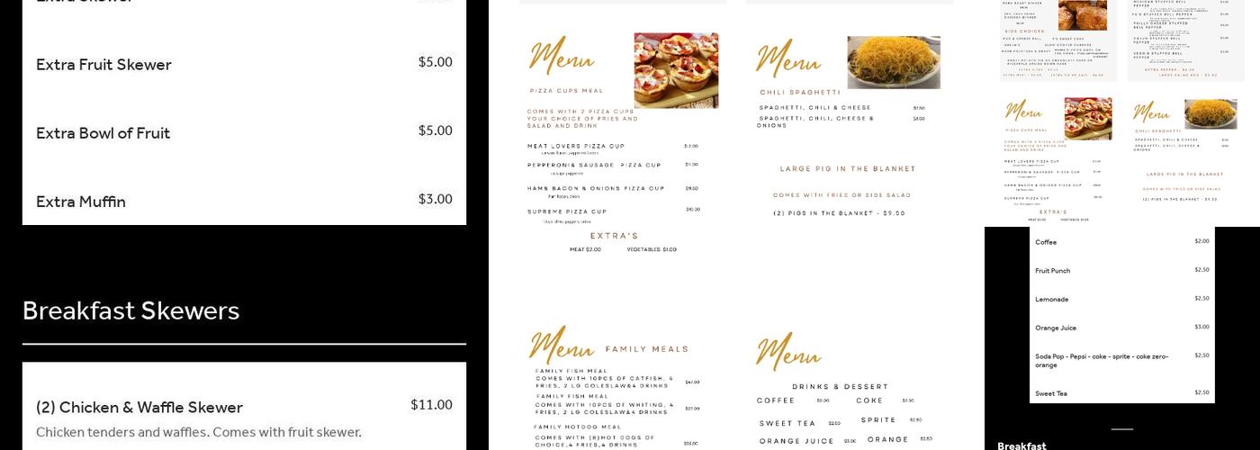 Bella & Bruno's Gourmet Food and Catering Menu