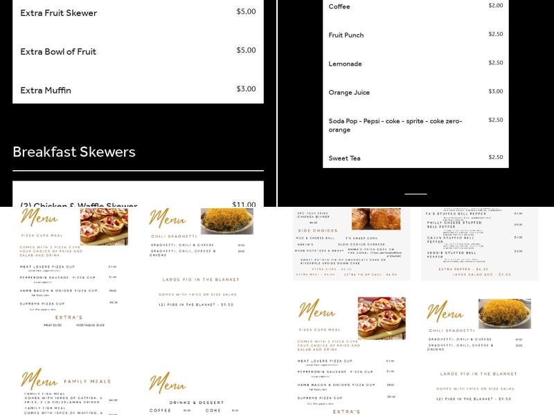 Bella & Bruno's Gourmet Food and Catering Menu