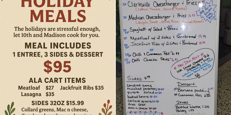 10th & Madison Menu