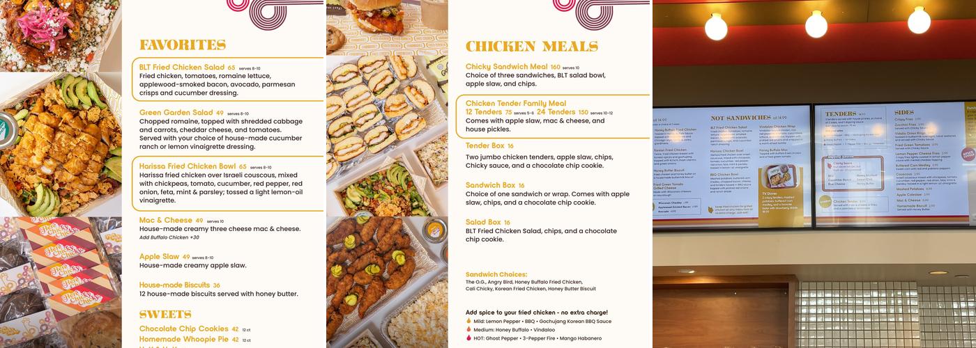 Here Chicky Chicky Menu