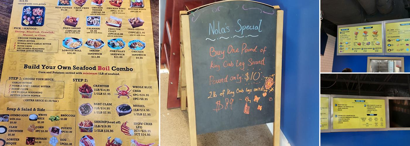 Noahla Menu