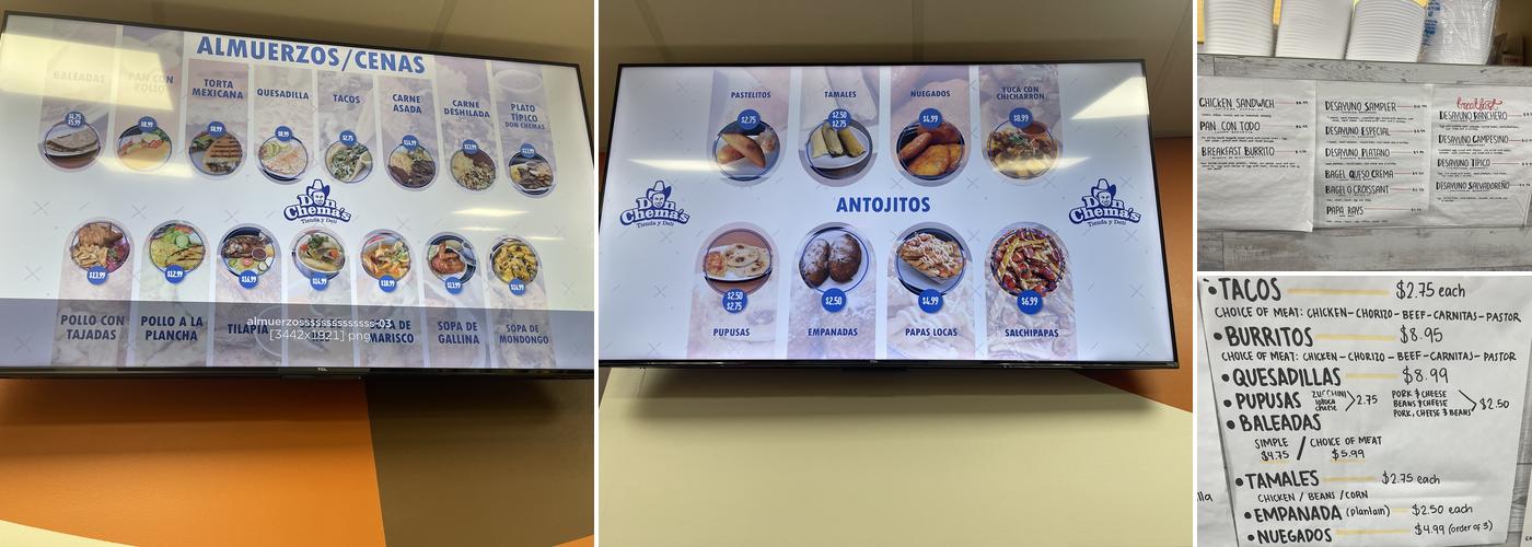 Don Chema's Tienda&Deli Menu