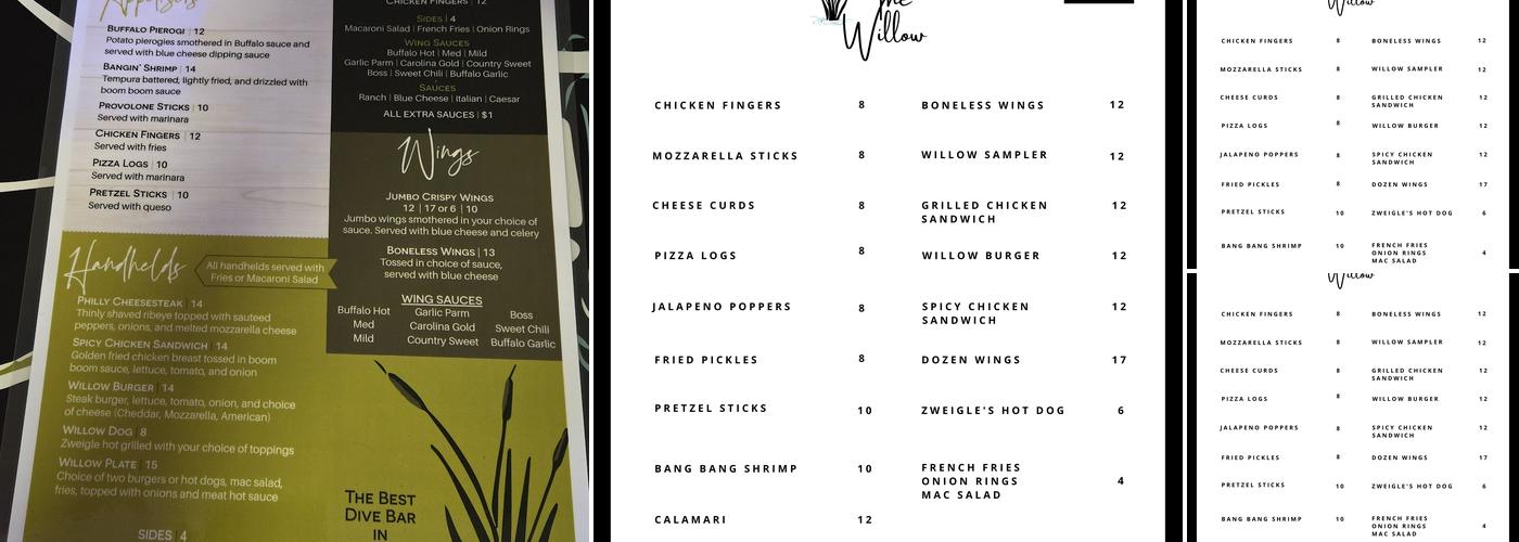 The Willow Menu