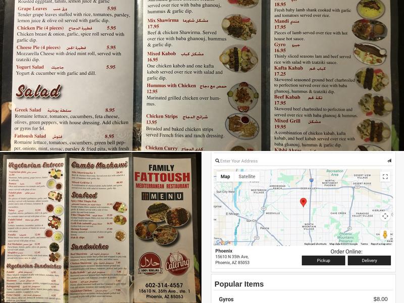 Family FATTOUSH Menu