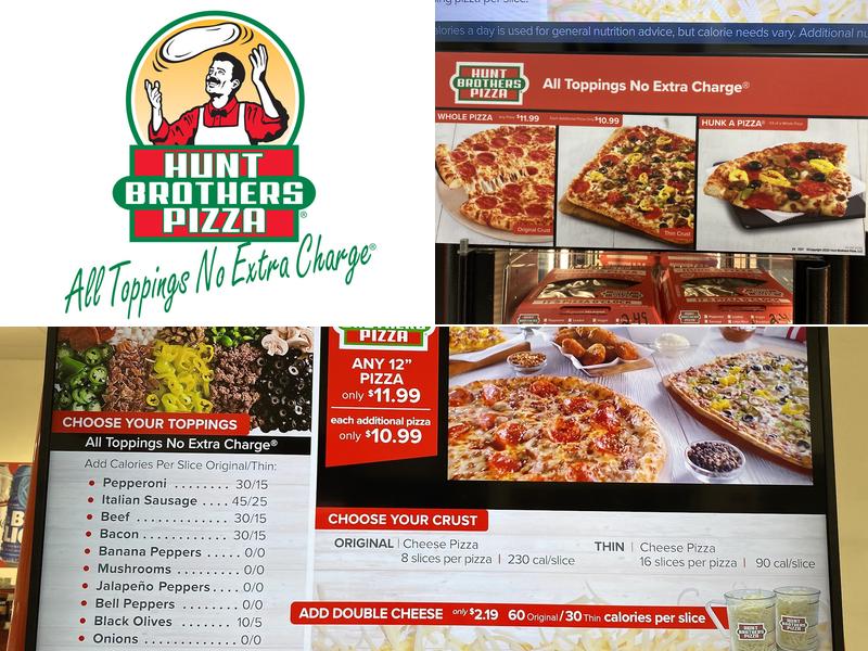 Hunt brothers pizza Menu