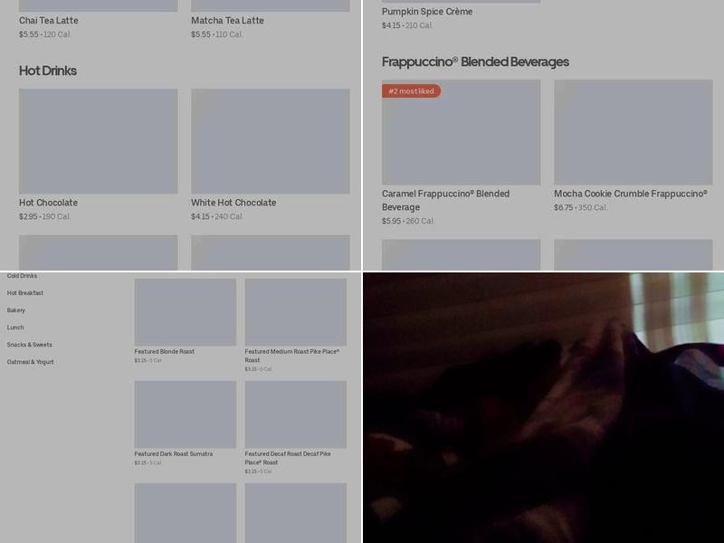 Starbucks Menu