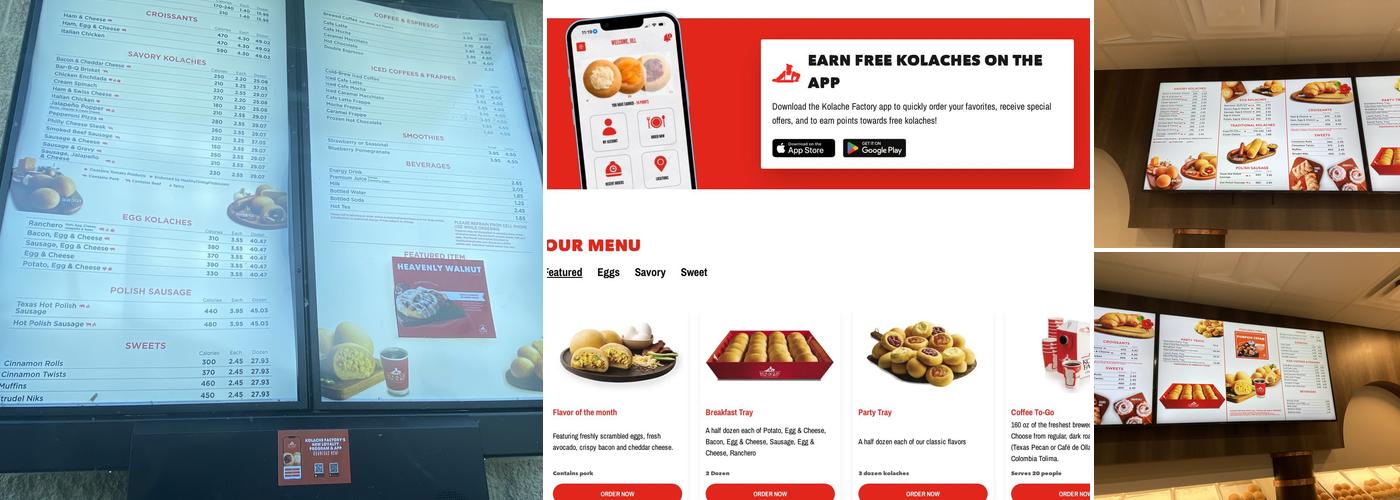 Kolache Factory Menu