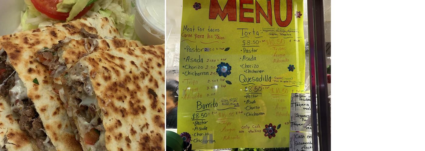 Taqueria El Camino Real Menu