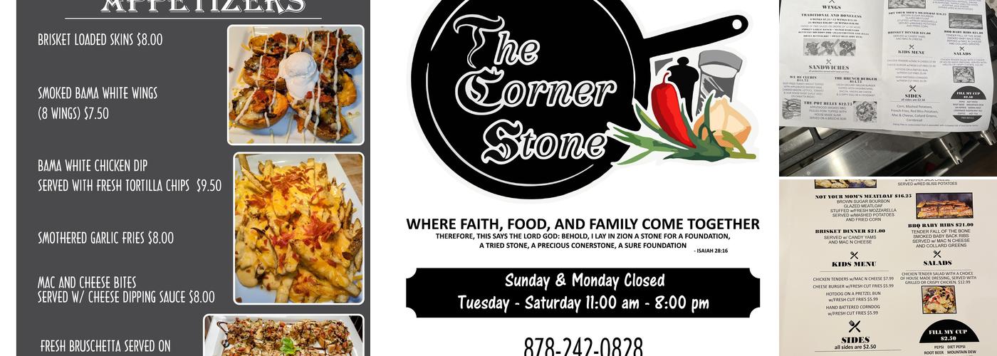 The Corner Stone Restaurant Menu