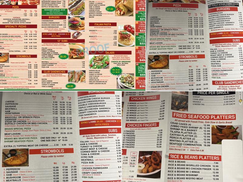 Bravo Menu