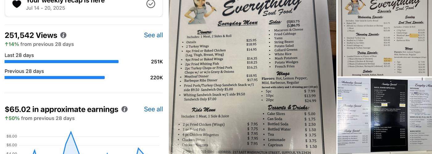 A Taste of Everything Menu