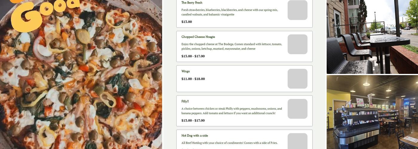 The Bodega & Café Menu