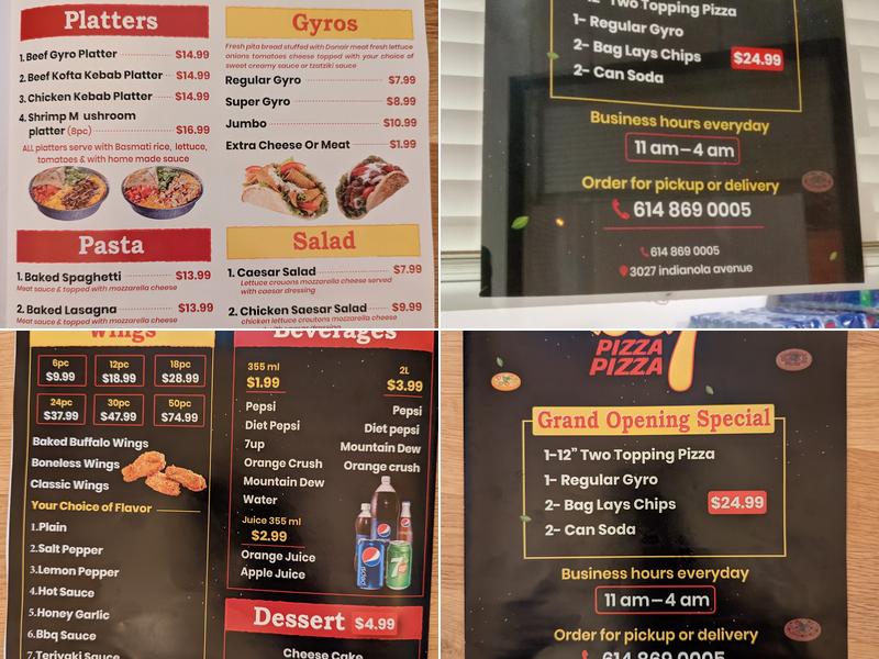 Pizza Pizza 007 Menu