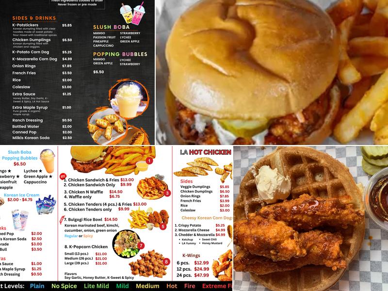 LA Hot Chicken Menu