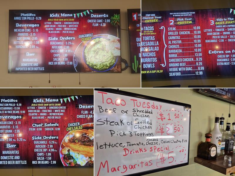 Mex Express Grill Menu