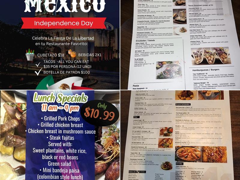 MonteMar Menu