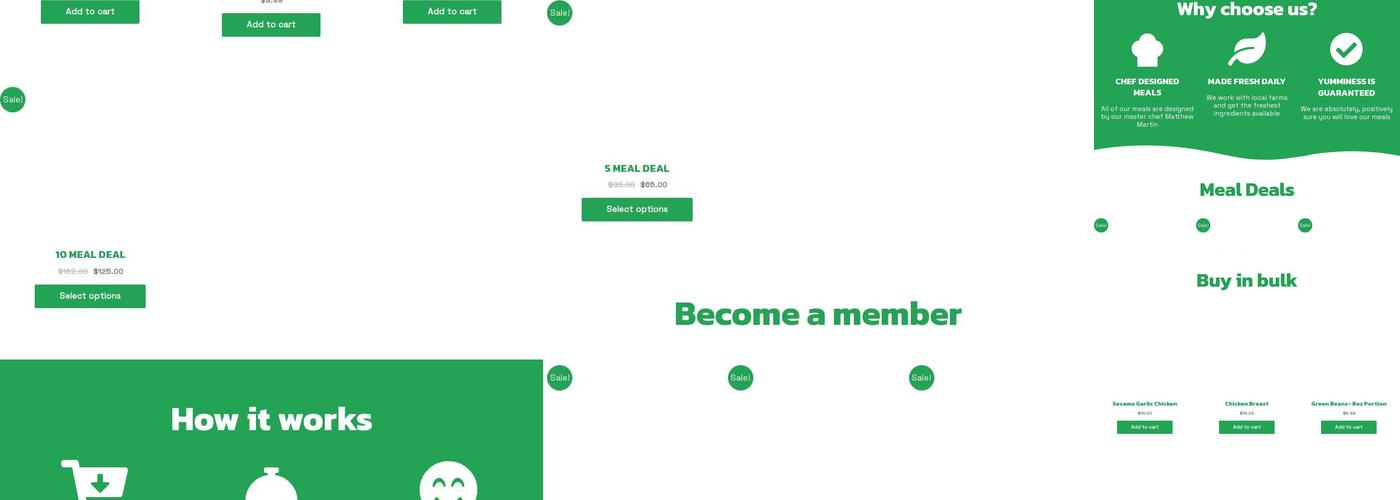 Valley Meal Prep Menu