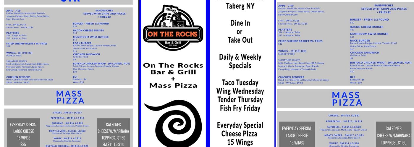 Mass Pizza Menu