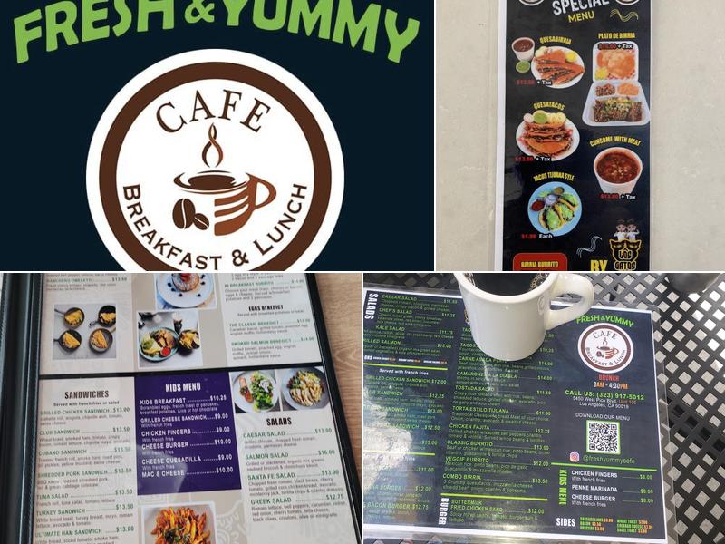 FRESH & YUMMY CAFE Menu