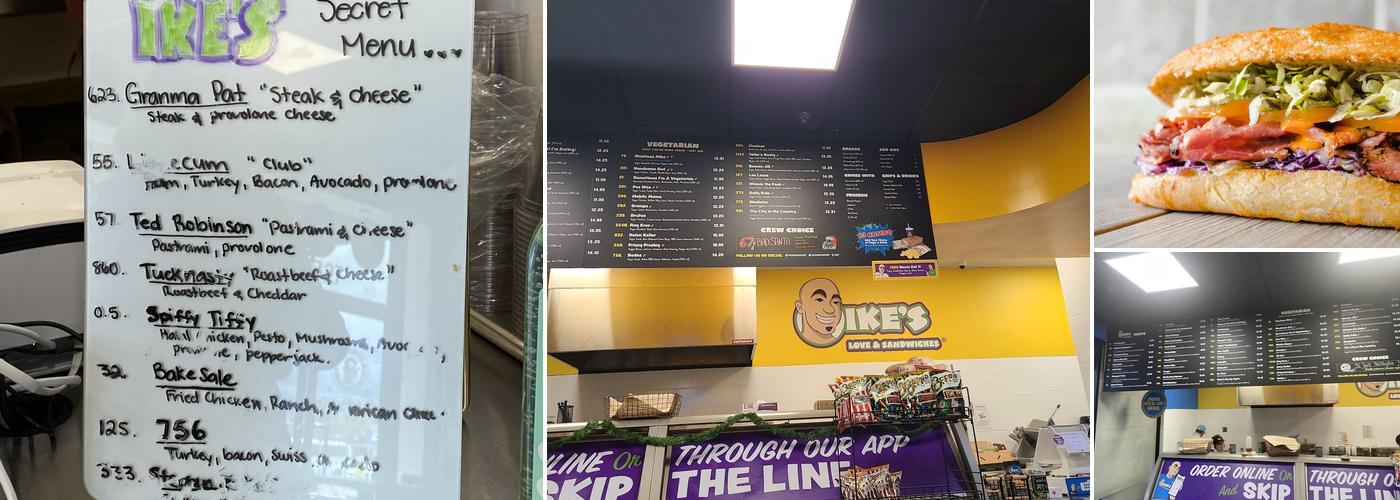 Ike's Love & Sandwiches Menu