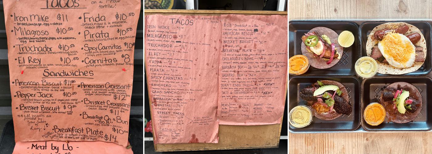 El Sancho Tex Mex BBQ Menu