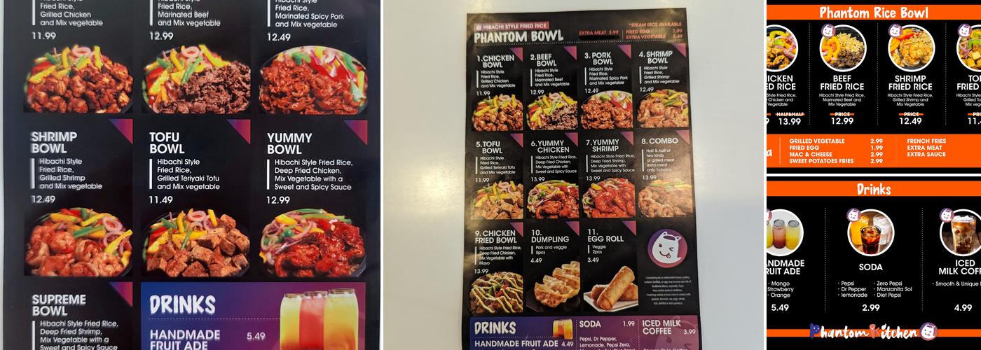 Phantom Kitchen Menu