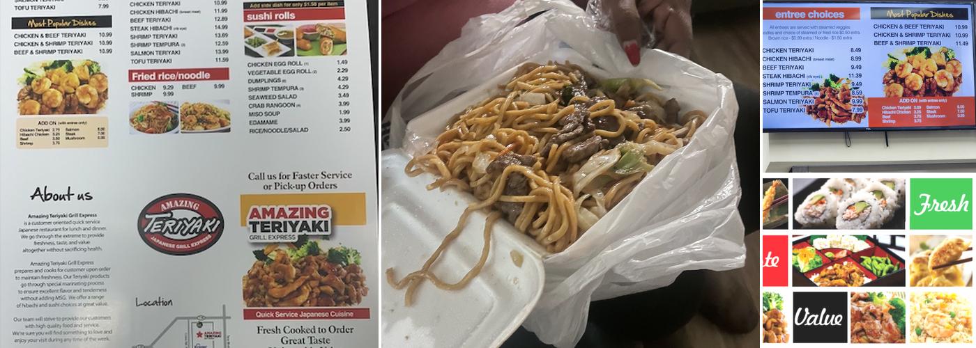 Amazing Teriyaki Japanese Grill Express Menu