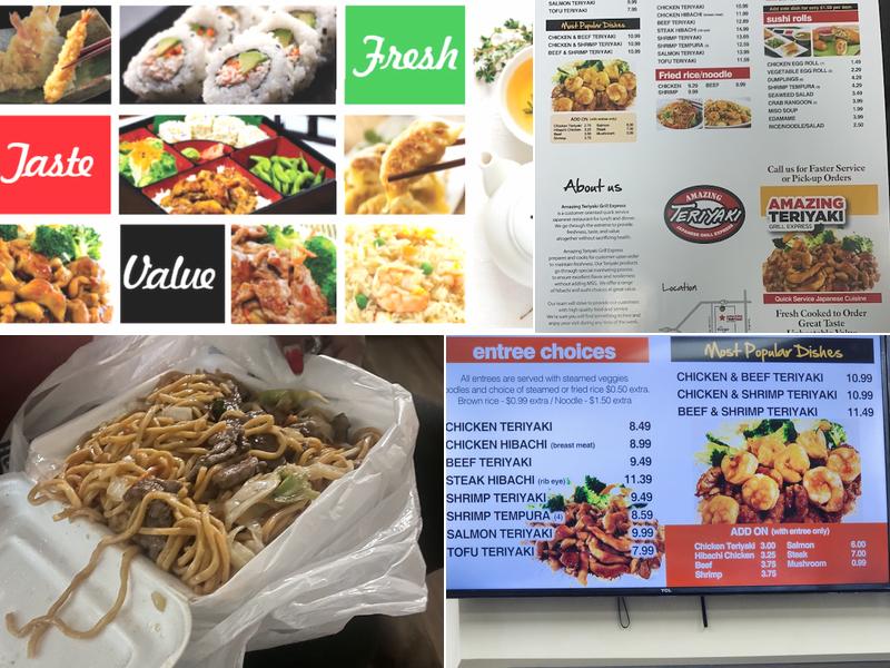 Amazing Teriyaki Japanese Grill Express Menu