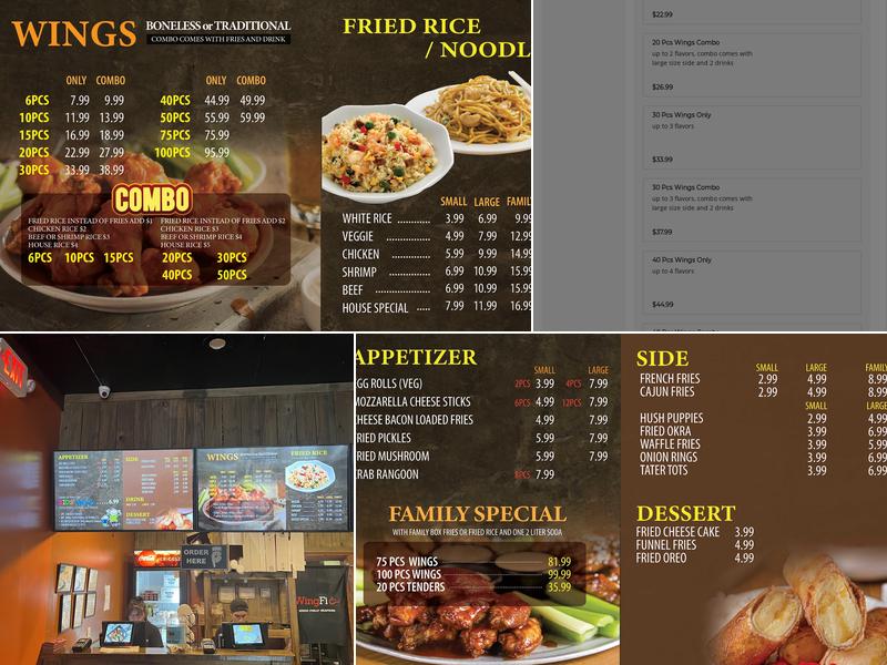 WingFi Evans Menu