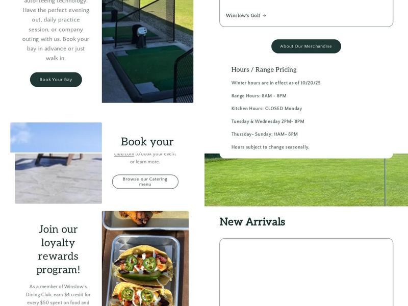 Winslow's Kitchen Bar & Range Menu