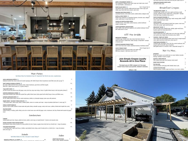 Simply Crepes Kitchen and Bar Webster - Penfield Menu