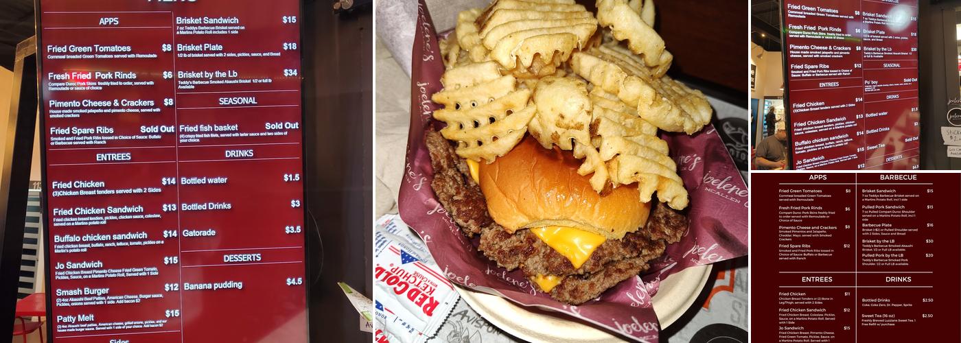 Joelene’s McAllen Menu