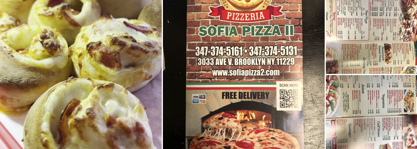 Sofia Pizza II Menu