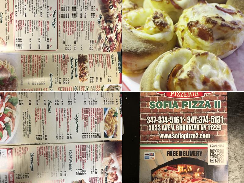Sofia Pizza II Menu