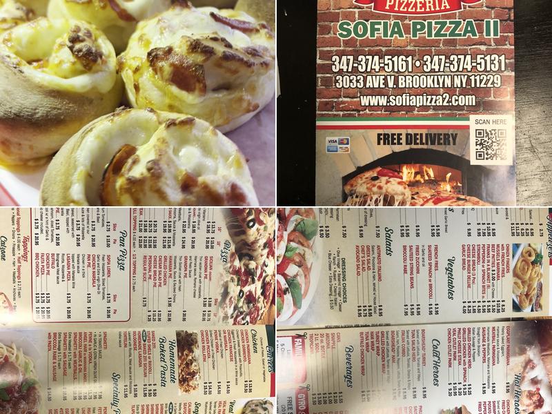 Sofia Pizza II Menu