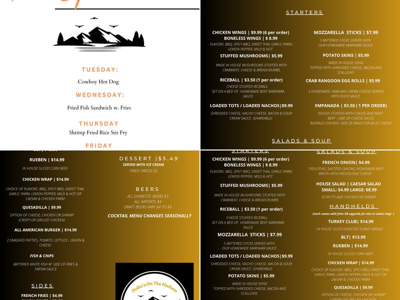 Dalias On The Hudson Menu