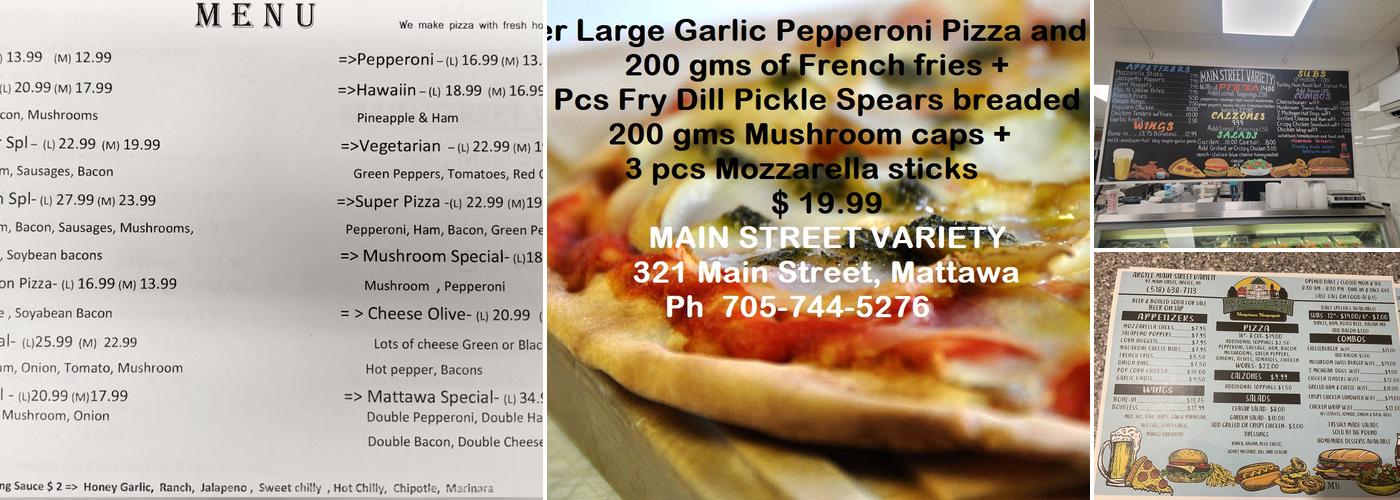 Main Street variety Menu